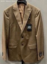 Joe Joseph Abboud Brown Peak Two Button Slim Fit Wool Blend Blazer Jacket 42R