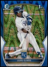 2023 Bowman #BCP-136 Juan Olmos Chrome Prospects Blue RayWave Refractors #/150
