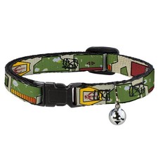 Cat Collar Breakaway with Bell Star Wars Boba Fett Utility Belt Bounding Tan NAR