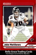 2024 Donruss Jake Matthews #218 Atlanta Falcons Press Proof Red NFL Football