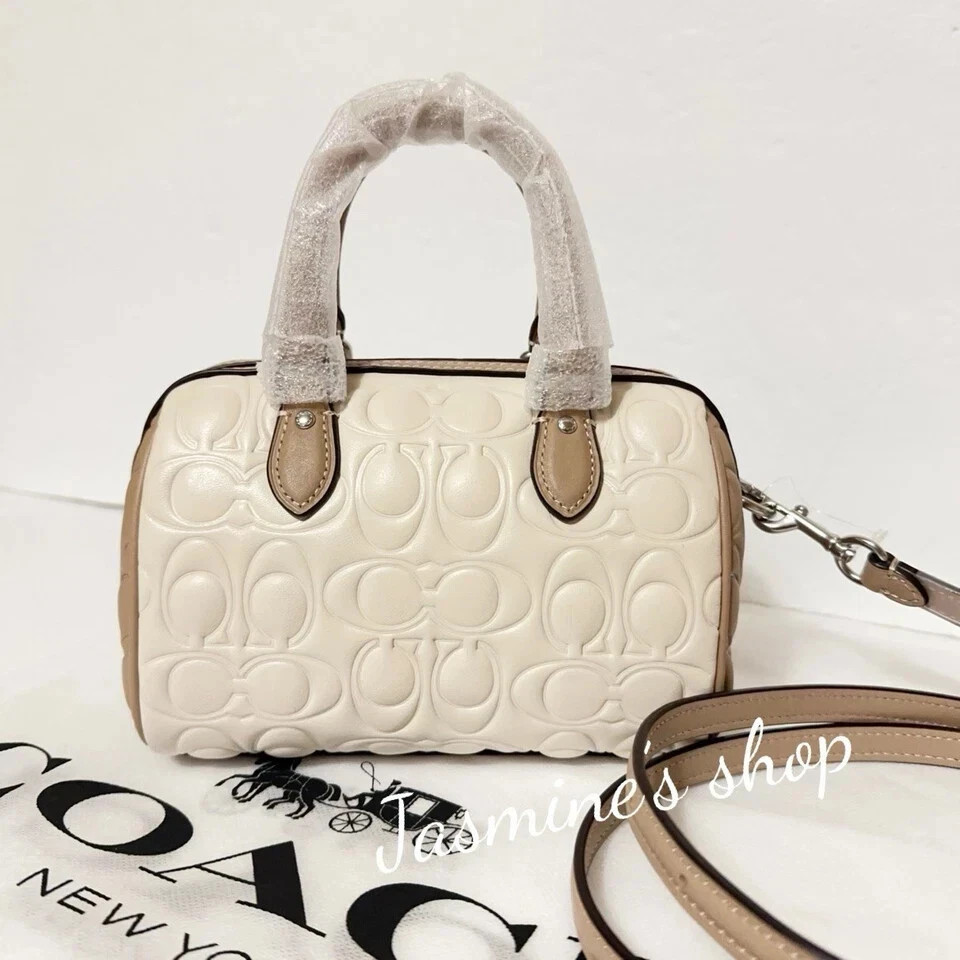 NWT Coach Mini Rowan Crossbody Bag In Blocked Signature Leather