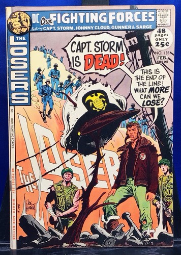 Our Fighting Forces #135 (1972) Joe Kubert Cover - DC Comics - VF