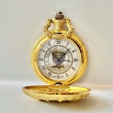 Vintage American Civil War Full Hunter Gold Pocket Watch Quartz