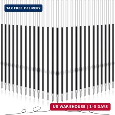 60 Pcs 0.7 mm Black Retractable Pen Refills Bulk 4.2inch Replacement Ballp