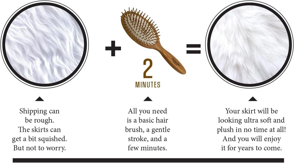 White Faux Fur Christmas Tree Skirt 36in Luxury Snow Round Xmas Tree Decoration - Image 3 of 4