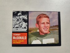 Tommy McDonald RARE Vintage 1962 Topps Football #116 Eagles Cowboys Rams HOF VG