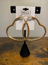 large heart-shaped hoop earrings