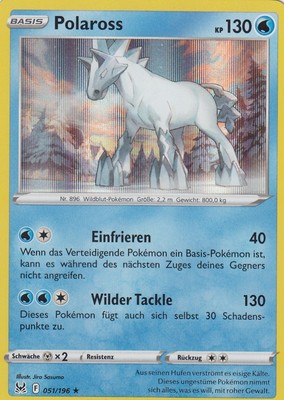 Polaross 051/196 HOLO Verlorener Ursprung Pokemon Karte Deutsch