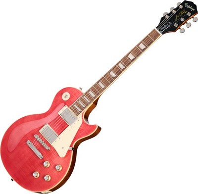 DEFEKT Epiphone Les Paul Standard 60s Figured Fuchsia E-Gitarre Premium Gigbag