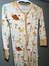 Little Sleepies Disney OG Lion King Zippy Bamboo Pajama One Piece Tan 18/24