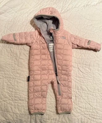 THE NORTH FACE 3-6 Months THERMOBALL ECO SNOWSUIT BUNTING Cuffins/Feet Quilted