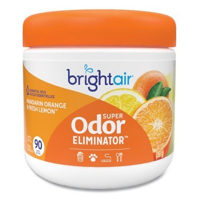 Bright Air Super Odor Eliminator, Mandarin Orange and Fresh Lemon, 14 oz, 5/Pack