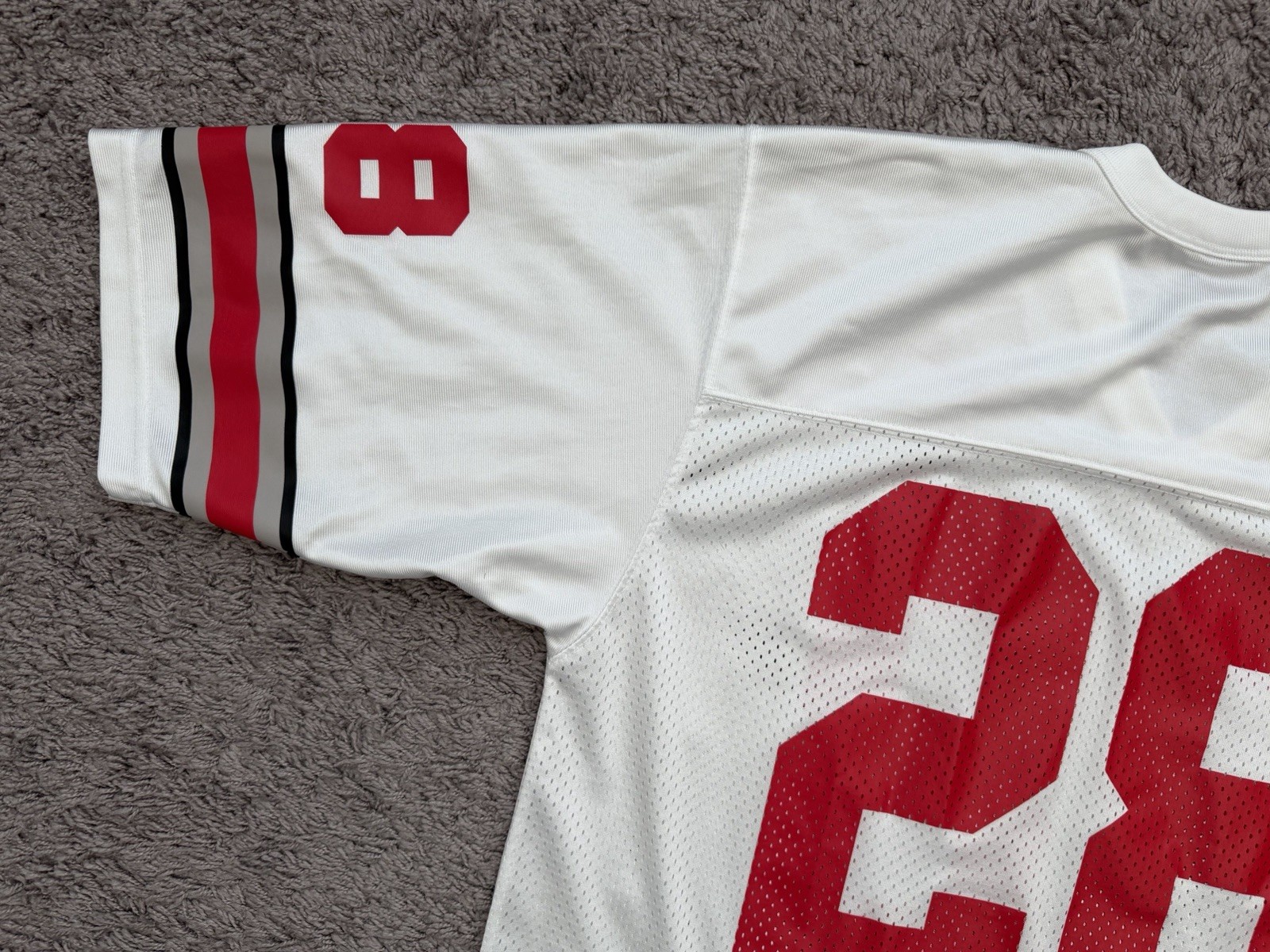 Nike Ohio State Buckeyes #28 Chris Beanie Wells White Jersey Men’s Size Large thumbnail 17