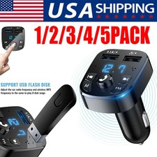 Bluetooth 5.0 Car Wireless FM Transmitter Adapter 2USB PD Charger Hands-Free