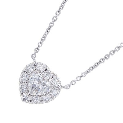Graff Icon herzförmiger Diamant Anhänger 18K Weißgold RGP707