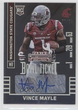 2015 Panini Contenders Draft Picks Bowl Ticket 77/99 Vince Mayle #104 Auto 0af