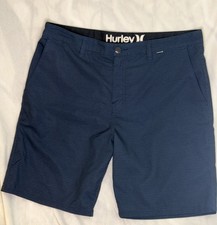 Hurley Men s Hybrid Walk Shorts Size 36 Navy Blue Performance Quick Dry 20 Golf