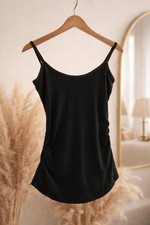 New Look Maternity Upload 🖤 Black Strappy Gathered Sides Vest Ladies Size 8