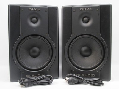 PAIR of M-Audio BX8a DELUXE Studiophile Active Bi-Amp Studio Monitor Speakers