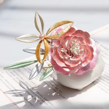 New Hanfu Hair Accessory Flower Hairpin Peony Spring Floral Headpiece