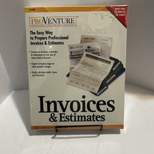 ProVenture Invoice An Estimate Software Windows 95 And 98 Cd-Rom Vintage