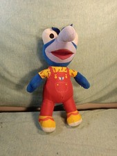 Disney Muppet Babies Gonzo 9" Plush Red Overalls Toy Stuffed Animal