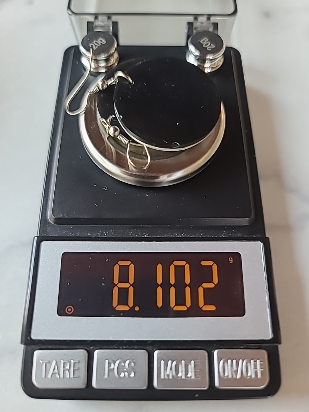 Red And White Circular Shell Dangling Pierced Ear… - image 9