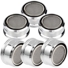 6 Pack Faucet Aerator, Sink Head Replacement for Kitchen Silver