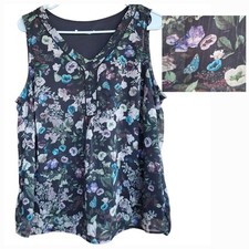 Fairycore L Butterfly Floral Top Festival Y2K Boho Cottagecore Feminine Dainty