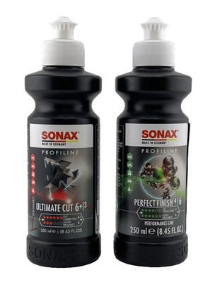 SONAX Perfect Finish Polish & Cutmax Cutting Compound 250ml Paint Correction KIT