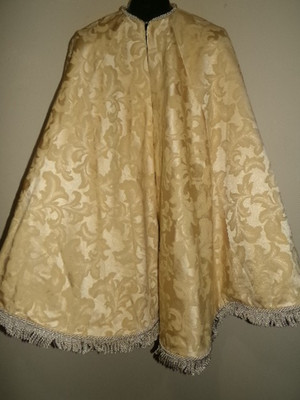 Vintage Handmade Costume Cape Gold Brocade Fabric