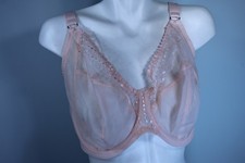 Elomi Matilda 8900 Underwired Unlined Rose Plunge Bra J-hook on back USA 38L