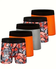 NEW Boys Boxer Brief Breathable Mesh w/ Fly 5 Pack Size XL 18-20