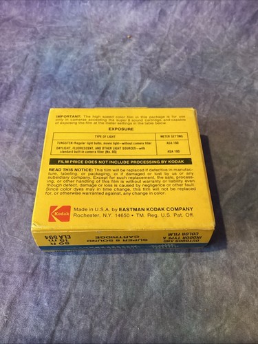 Kodak Ektachrome 160 Sound Super 8 mm Color Movie Film Type A Exp 1976 - Picture 3 of 4