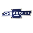 Vintage Chevrolet Bowtie Porcelain Sign - Blue White Logo Emblem Sign