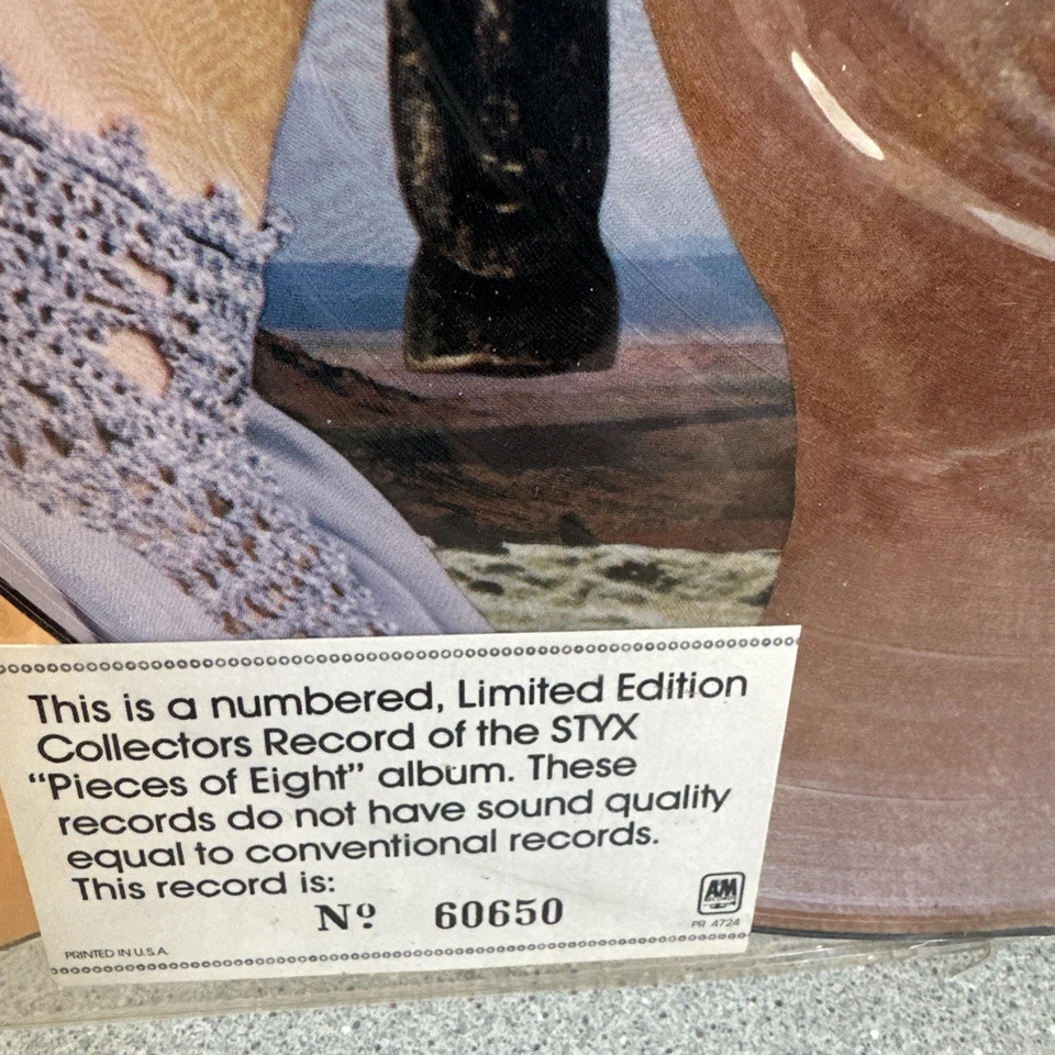 Sealed 12" Picture Disc Styx Pieces Of Eight 1978 A&M Limited Edition Numbered - Image 3 of 4