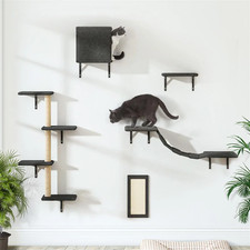 Cat Wall Shelves and Perches Set of 5, Sleeping Playing Lounging Climbing Cat Tr