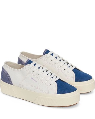  Sportschuhe Sneaker DAMEN Superga 2740 Platform Reverse Denim Lifestyl