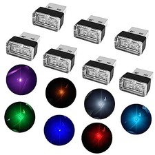 7 Pieces USB LED Car Interior Atmosphere Lamp, Night LED Ambient Lighting,