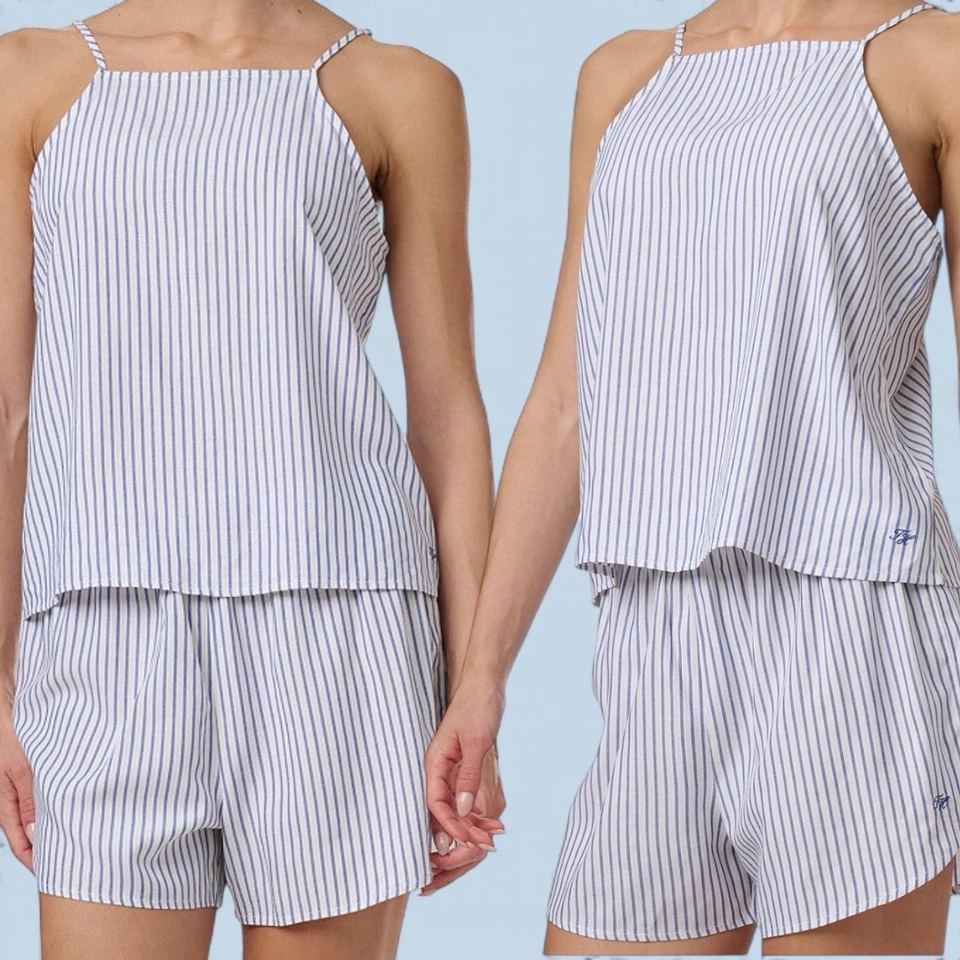 Tommy Hilfiger Mujer 2 Piezas Juego de pijama cami y boxer a rayas (grande) Foto 3 de 3