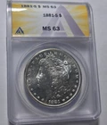 1881-S MORGAN Silver $1 Dollar Coin ~ ANACS Certified MS63 ~BUnc ~PL Surfaces 🔥