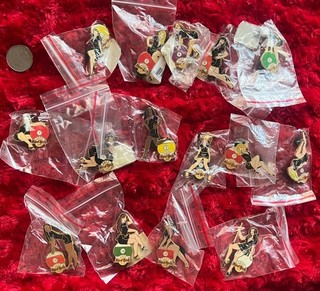 16 Hard Rock Cafe Pins Online Pool Ball Series COMPLETE SET Billiards 8 Girl