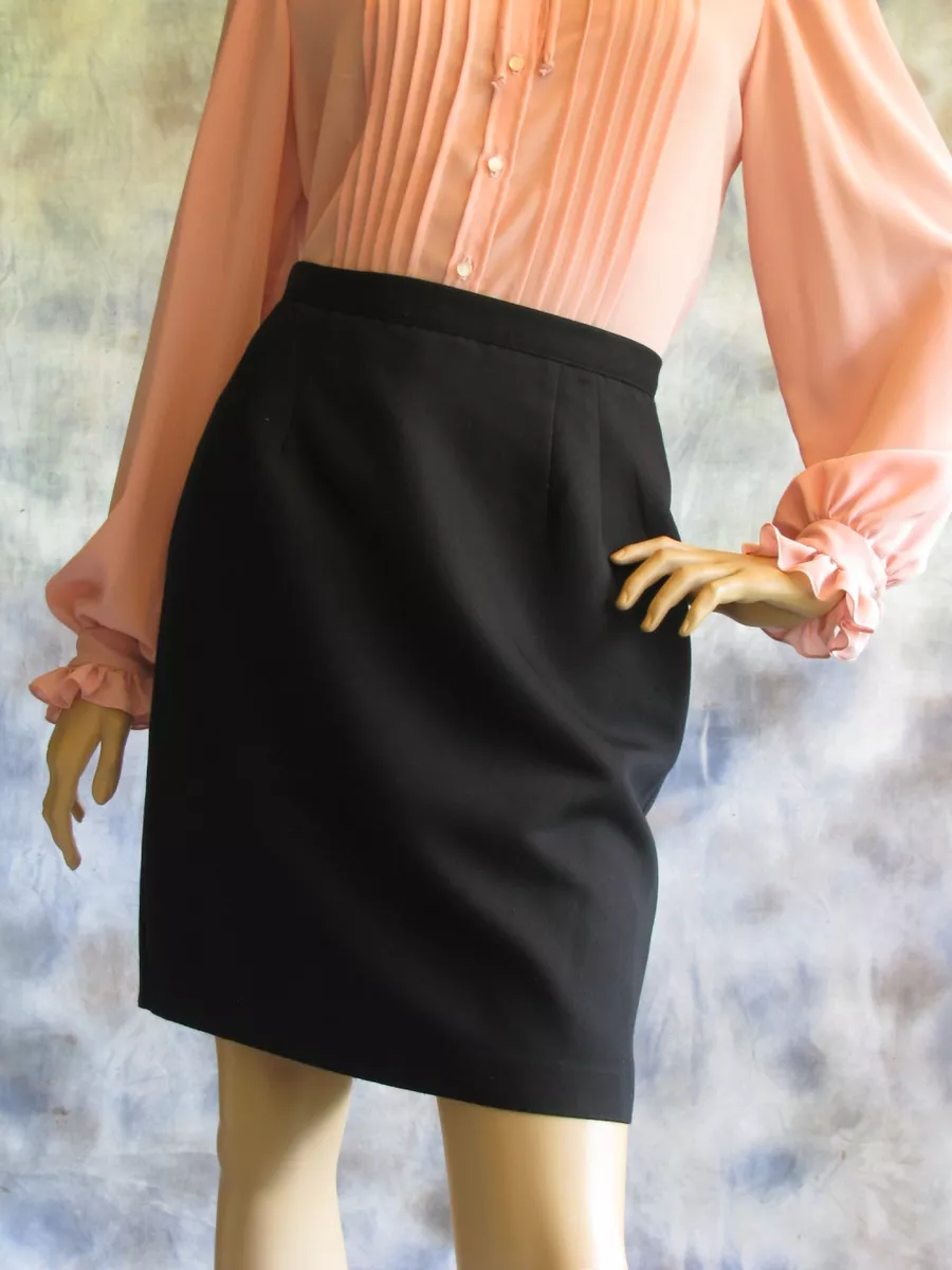 DRESS BARN Black A Line Skirt Sz 8 Lined Polyester Rayon Blend Above Knee  Length | eBay