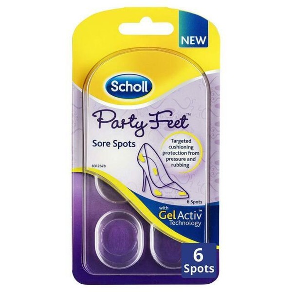 Dr. Scholl's Party Feet Invisible Gel Sore Spots 6 Count for sale