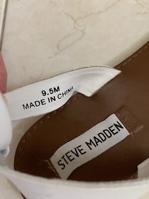 Steve Madden Lahnee Ankle Strap Sandal, Women's Size White