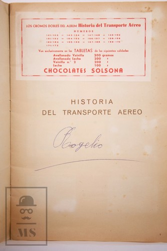 1950s Incomplete Spanish Chocolate Trading Card Album - Air Transport History - Picture 2 of 6