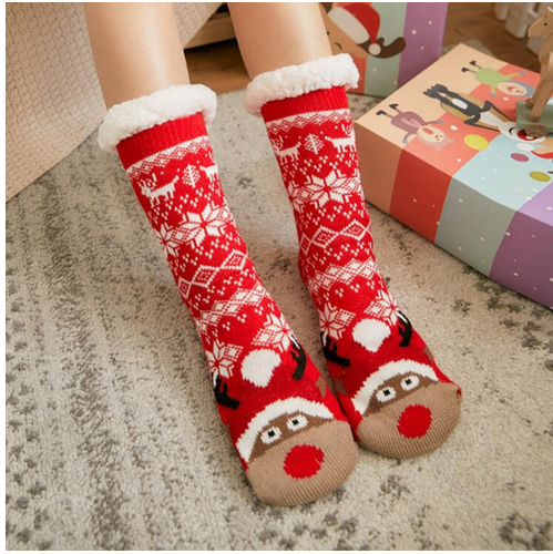 Animal Christmas Plush Slipper Socks Novelty Women Girls Gifts Comfy Non Slip - Picture 17 of 31