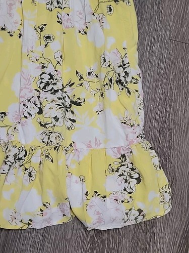 Tucker + Tate Dress Girls Lg 10/12 Yellow Floral Ruffle Sleeveless Summer Tank - Picture 11 of 21