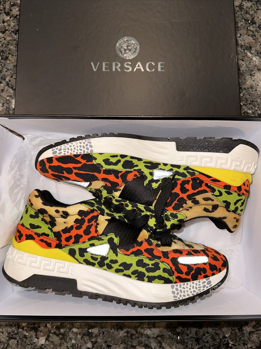 Versace Multicolor Leopard Sneakers | eBay