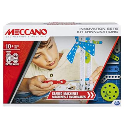 MECCANO   Erfindungs-Set   Erfindungs-Set   Koffer mit Zahnrädern, 2 Werkzeuge u